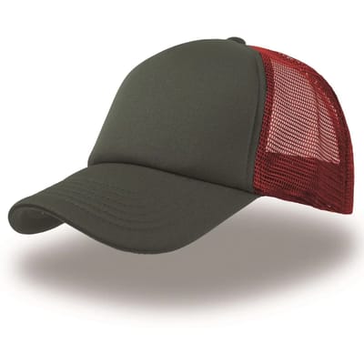 Atlantis Headwear Rapper Cap AT505 - Dark Grey/Red/Dark Grey - One size