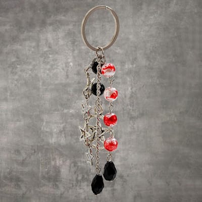 Porte-clés Gothique Noir Nœud Papillon Femmes Classique Croix Cœur d'Amour Anneau de Clé Dames Cadeau d'Halloween
