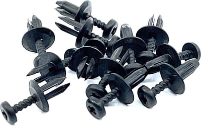 TQ4U schroef voor bevestiging deurpanelen - nylon plug - boordiameter Ø 5 mm - zwart - 12 stuks