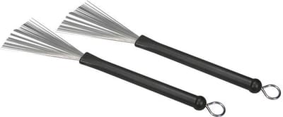 Drumborstels - Hayman BRH-5-MT - Metalen haren - Rubber handvat - Uitschuifbaar - Paar