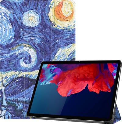 Hoesje Geschikt voor Lenovo Tab P11 Plus - Dun & Stevig - Trifold Bookcase - Hard Cover - Hardcover Book Case - Tablet Hoes - Sterrenhemel