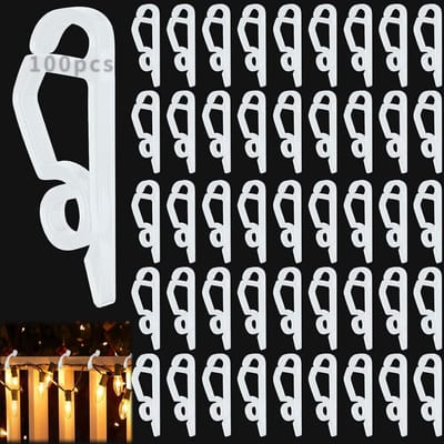 Cosensi - Kerstlichtclips - Verlichting - 120 Stuks - Gootclips - Decoratie voor Buiten - Duurzaam en Sterk