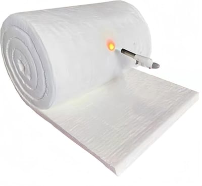 Keramische Isolatie Deken - Hittebestendig Materiaal - Hoge Temperatuur Isolatie - Dubbelzijdig Naaldproces - 152x60x2.5 cm - Wit