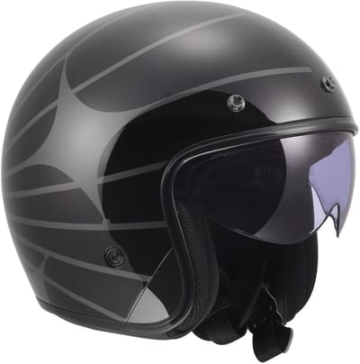 LS2 Helm Bob II Cosmic OF601 zwart / grijs maat L