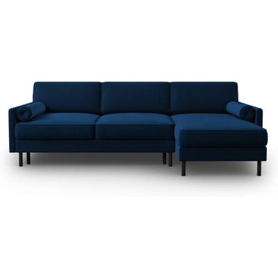 3.5-zits hoekslaapbank Scott velvet rechts met opbergruimte | Micadoni Limited Edition