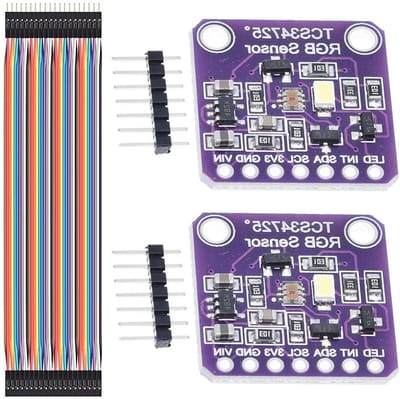 2PCS RGB-kleurensensor met IR-filter en witte LED voor Arduino - Kleurherkenning en Dupont-kabel