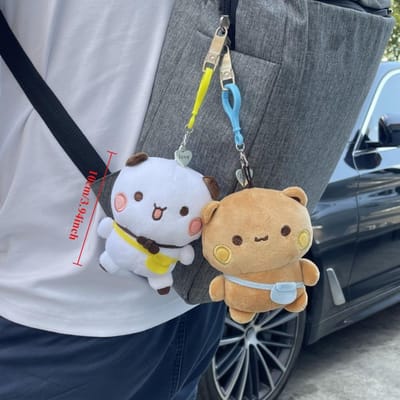 Schattige Bubu en Dudu Panda Pluche Pop Zacht Slaapmaatje Kawaii Cartoon Pluizige Beer Speelgoed Auto Sofa Decor Kerst-/Verjaardagscadeau
