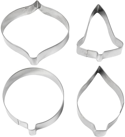 Creativ Company koekjesvormen kerstballen set - 4 stuks - uitsteekvormen.