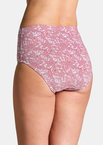 Set katoenen tailleslips - rood / wit - Gr. 38 van Goldner Fashion