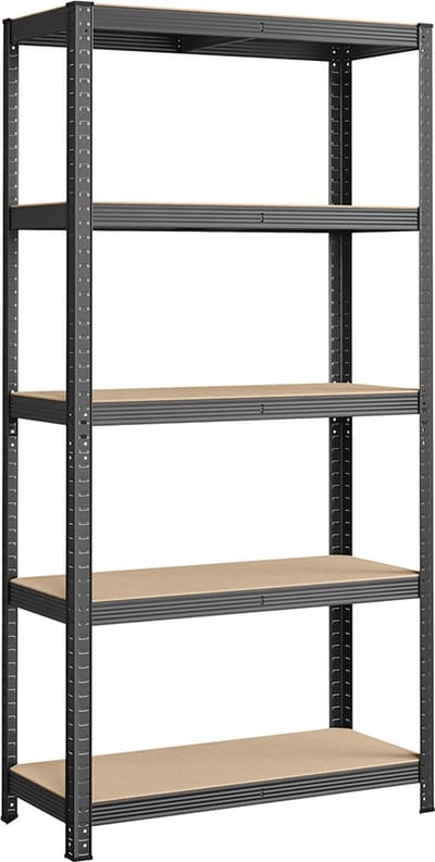 Opbergrek – Stellingkast – Kelderrek – Draagvermogen tot 875 kg – Grijs