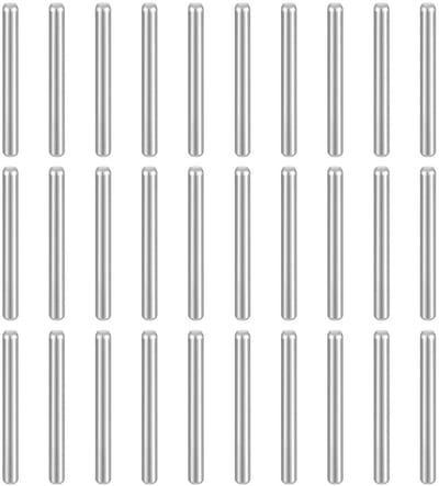 50 stuks Plugpennen M2 (2 mm) x 20 mm van 304 roestvrij staal voor houten meubels, metalen apparaten en DIY-installaties, zilverkleurig
