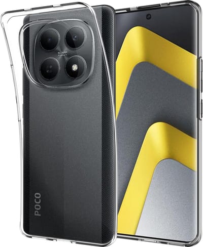 Just in Case hoesje geschikt voor Xiaomi Poco M8 (5G) Hoesje Siliconen - Flexibele Case - Transparant