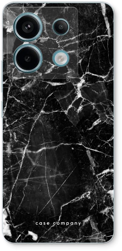 Case Company® - Hoesje geschikt voor Xiaomi Poco X6 hoesje - Zwart Marmer - Soft Cover Telefoonhoesje - Bescherming aan alle Kanten en Schermrand