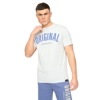 Crosshatch Heren Kensby T-Shirt (Lichtblauw)