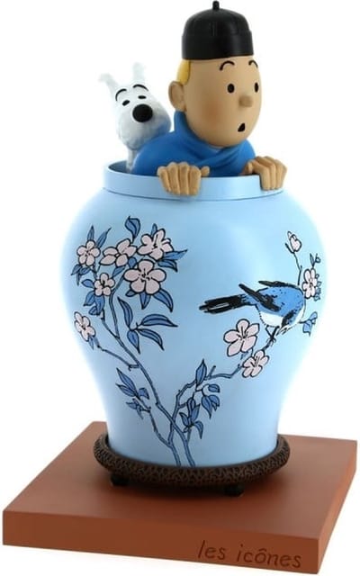 Moulinsart - Kuifje - Tintin - Beeld Kuifje in vaas