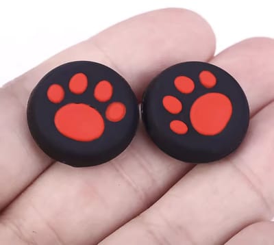 Thumb grips geschikt voor XBOX/PS4/PS3 - Thumb Grips - Grips - 2 stuks - Zwart/Rood - Kattenpootjes - Accessoires geschikt voor PS4/PS5/XBOX - Universeel - CHPN