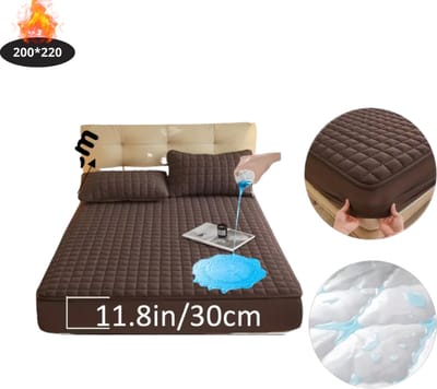 Nivard Waterdicht Hoeslaken - Beddengoed - Fitted Sheet - Bed - Bruin 200x220