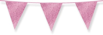 Glitter flags 16 x 20cm - Baby pink