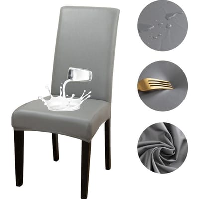 PU Leer stof effen kleur stoelhoes waterdicht Eetkamerstoelhoezen el Banket bruiloft Stoelhoezen Stoelbeschermer universal size
