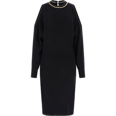 GUESS Abel Chain Cut Out D Jet Black A996 Taglia: 38 | Abiti Midi Outlet | Donna | Nero