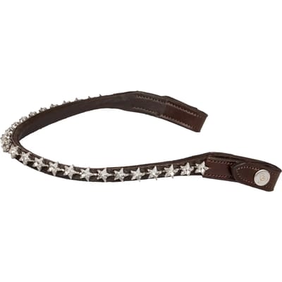 Voorhoofdband voor paard met stervormige kristallen Acavallo