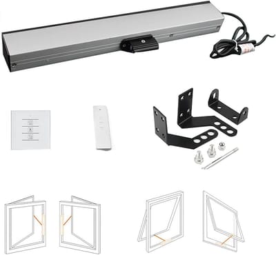 Elektrische Raamopener - Kettingmotor Dakraam - Ventilatie Verbeteren - Automatische Overload Protect - DC24V - Grijs