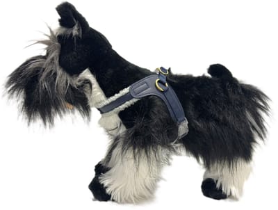 Cavlicious® hondentuigje kleine hond - hondenharnas - blauw - met sherpa - S