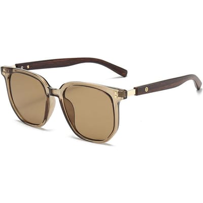 Retro zonnebril Mode vierkante bril Vintage zonnebril Dames Houten bril