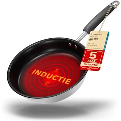Antiaanbakpan 20 cm voor Inductie en Gas - Duurzaam en Makkelijk Schoon te Maken