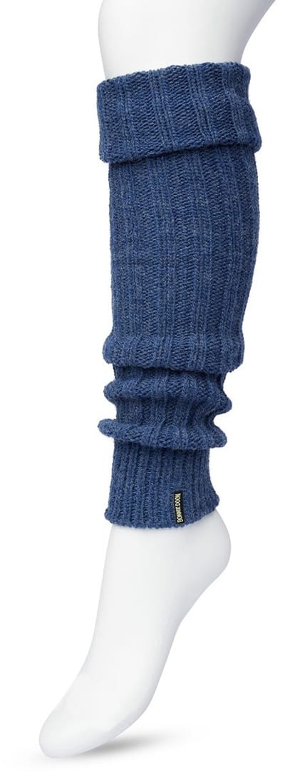 Bonnie Doon Beenwarmers Blauw Unisex Onze Size - Dames en Heren - Sleever - Legwarmer - Grof Gebreid - Wol - 1 paar - Warm - Comfortabel - Jeans Blue Heather - Blauw Gemeleerd - Mode Accessoire - BE021766.253