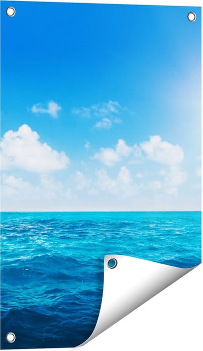Gards Tuinposter Water Midden op Zee met Zonneschijn - 40x60 cm - Tuindoek - Tuindecoratie - Wanddecoratie buiten - Tuinschilderij