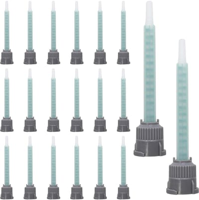 Mengmonden voor Lijm - Statische Mixers - Tweecomponenten Mengen - 16 Secties - 91 mm Lengte - Transparant Melkwit
