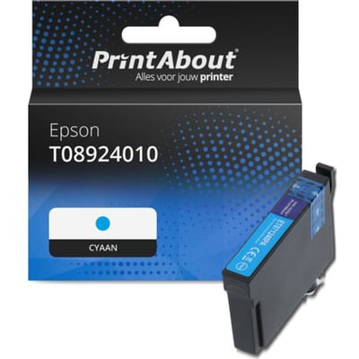 PrintAbout huismerk Inktcartridge T08924010 Cyaan Geschikt voor Epson
