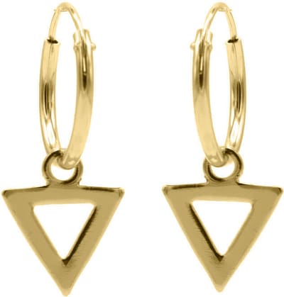 Karma Oorringen Hoops Open Triangle Goud