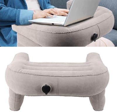 Dailygoods- Leeskussen Draagbaar - Opblaasbaar Kussen - Armsteunkussen - Gaming Kussen - Robuust en Duurzaam - Comfortabel en Makkelijk te Reinigen - Opblaaskussen