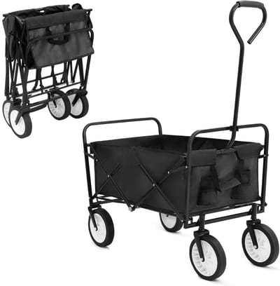 VH Supplies® Bolderkar Opvouwbaar - Bolderwagen - Handkar - 98L - Max 80kg
