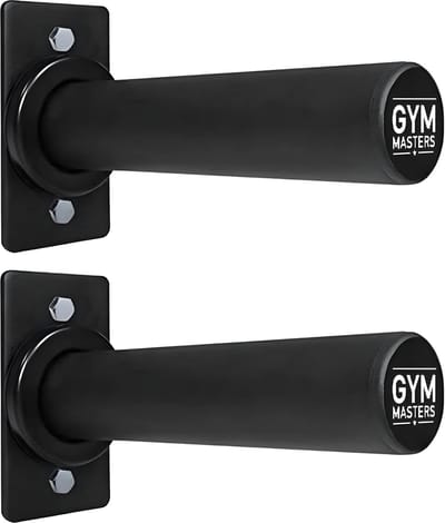 Gymmasters Halterschijven Rek Wandmontage - 2 STUKS - (voor 50 mm) – 160 kg Capaciteit | Voor Halterschijven & Olympische Schijven | Gewichtenrek muur met Montagemateriaal – Halterschijven Rek Zwart