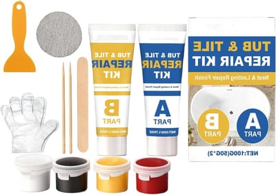 Tegel reparatieset - Badkamer herstel - Beschadigingen dichten - Waterdichte formule - 100 g - Wit