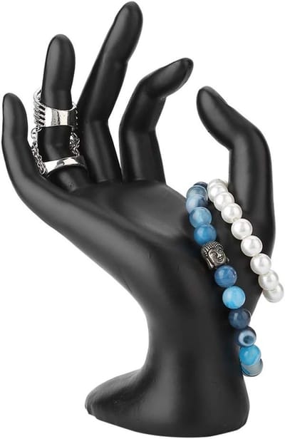 Sieradenstandaard voor Oorbellen en Armbanden, Organizer voor Thuis en Winkels met Zachte Zwarte Hars