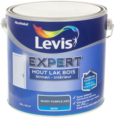 Levis - Expert Hout Lak Binnen Satin Mix - Shady Purple A50 - Mengverf - 2,5 L