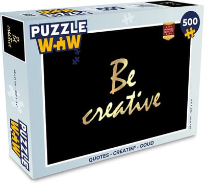 Puzzel Quotes - Creatief - Goud - Legpuzzel - Puzzel 500 stukjes