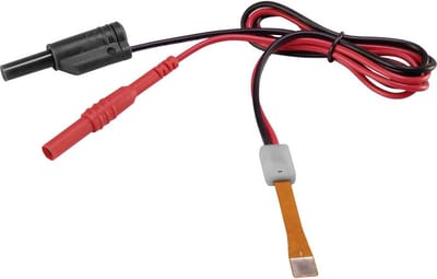 VOLTCRAFT MB-702 Meetadapter voor batterij - Recht Zwart, Rood