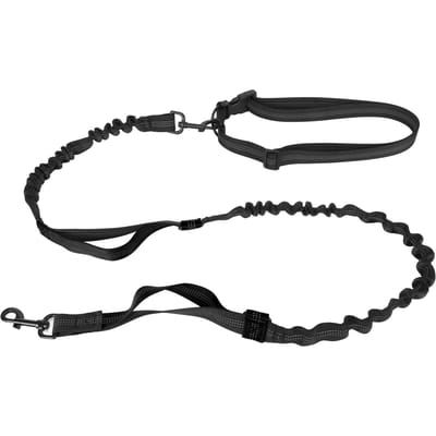Heavy Duty Bungee Hondenriem Schokabsorberende Elastische Hondenriem Touw met 2 Gevoerde Handvatten voor Grote zwart