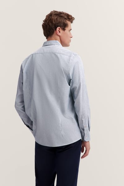 Bugatti Herren Oxford overhemd in een gestreepte look