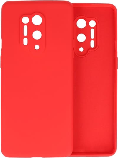 Hoesje Geschikt voor de OnePlus 8 Pro - Fashion Color Backcover Telefoonhoesje - Rood