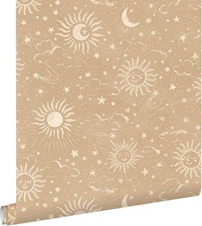 ESTAhome behang sterrenhemel beige - 50 x 900 cm - 132081