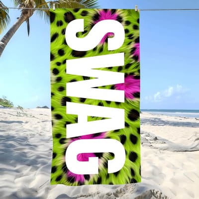Serviette Style Swag Serviette de Plage Surdimensionnée Super Absorbante Douce Serviettes de Bain de Plage Pour Hommes, Femmes 35X60cm