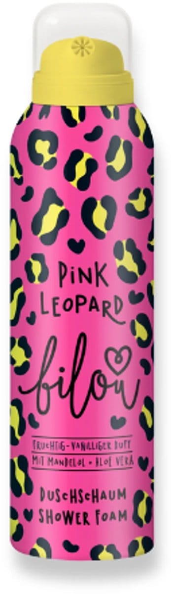 Doucheschuim Pink Leopard 200 ml |Bilou Doucheschuim | 1x 200ml - Wild Zoete Geur - Appel, Jasmijn & Zoete Vanille | Vegan Formule