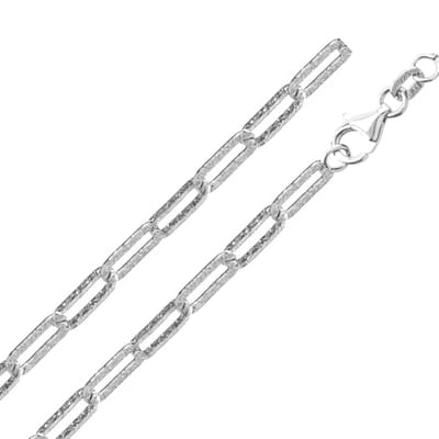 Cavill - Zilveren Ankerketting 45 cm - 925 Sterlingzilver - Gerhodineerd met Rhodium - Elegante Moderne Zilveren Schakelketting voor Dames