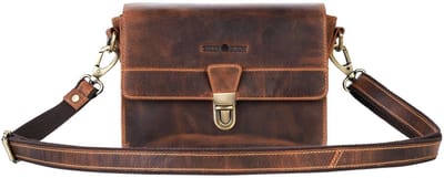 GREENBURRY schoudertas Vintage Crossbody Bag Brown bruine